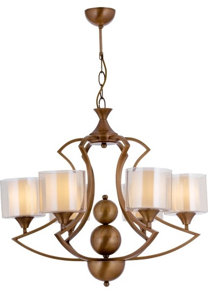 Avonnı AV-35003-6E Eskitme Kaplama Modern Avize E27 Metal Cam 70CM