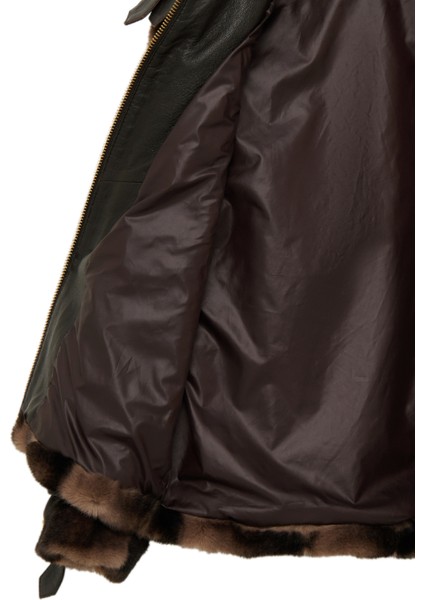 Anabel Kadın Kahverengi Teddy Deri Mont 25WGP5952FF