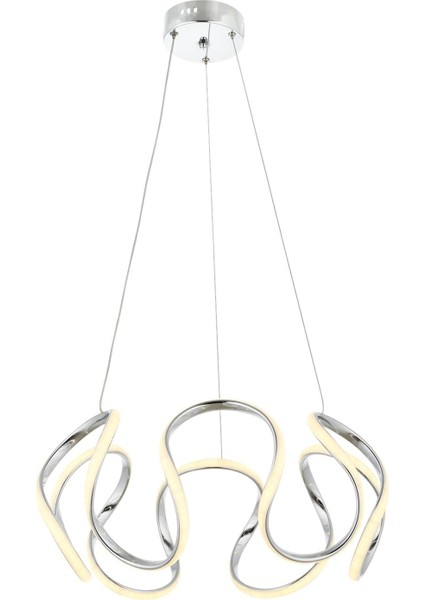 Avonnı AV-60418-K Krom Kaplama Modern Avize LED Metal Pleksi 60CM