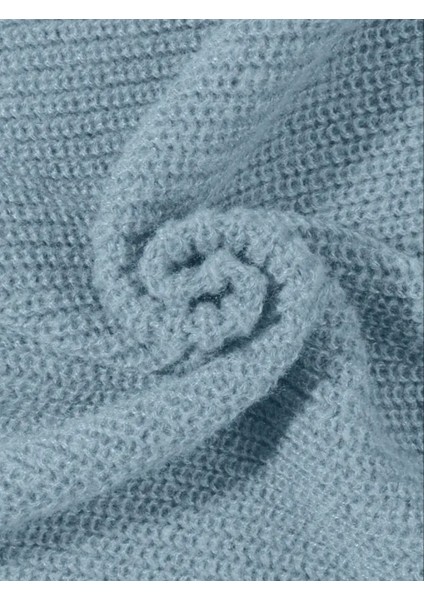 Erkek Mavi Regular Fit Bisiklet Yaka Örgülü Triko indirimleri