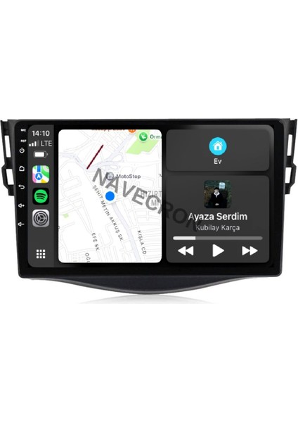 Toyota Rav4 2006-12 9" Uyumlu Android Multimedia Gerçek 4/64 Kablosuz Carplay Geri Görüş Kameralı
