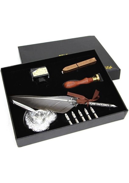 Divit Hokka Mühür Ve Tüylü Kalem Seti Hediyelik