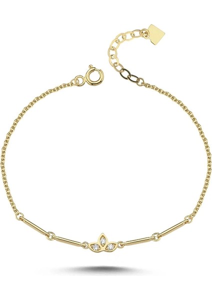 Nisera Minimal Lotus Altın Bileklik