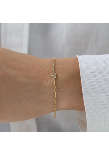 Nisera Minimal Lotus Altın Bileklik fiyatları