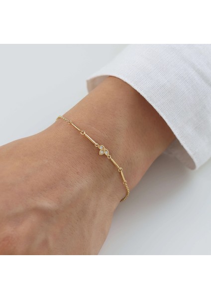 Nisera Minimal Lotus Altın Bileklik modelleri