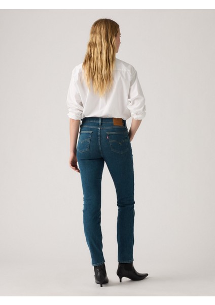 724 High Rise Straight Kadın Mavi Kot Jean Pantolon 18883-0392 modelleri