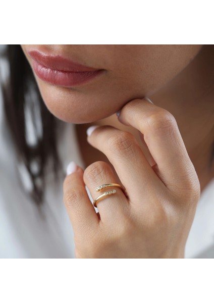 Üç Taş Lucky Minimal Altın Yüzük fiyatları