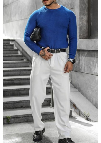 Erkek Saks Selanik Örgü Italyan Reklan Bisiklet Yaka Triko Kazak modelleri