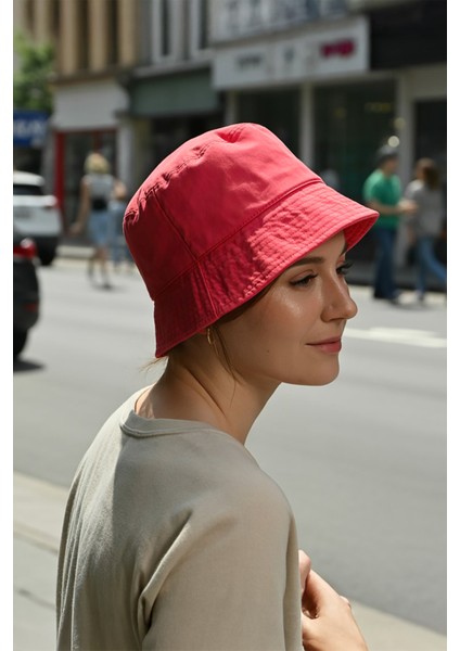 UV Güneş Koruma Kova Şapka Hafif Katlanabilir Çapraz Outdoor Kırmızı Plaj Deniz Bucket Balıkçı Şapkası