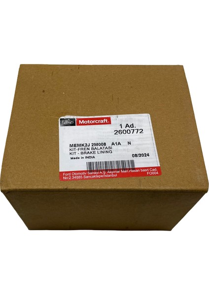 Ford Transit V.362/V.363 2012> Arka Fren Balatası Orijinal | Motorcraft MEMK2J 2M008 A1A N modelleri