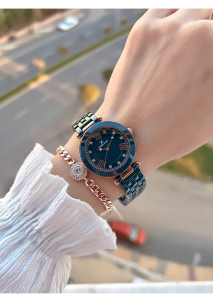 Seramik Kordon Taşlı Kadran 2 Yıl Garantili 3 Atm Kadın Kol Saati+Bileklik Hediyeli Sm6 fiyatları