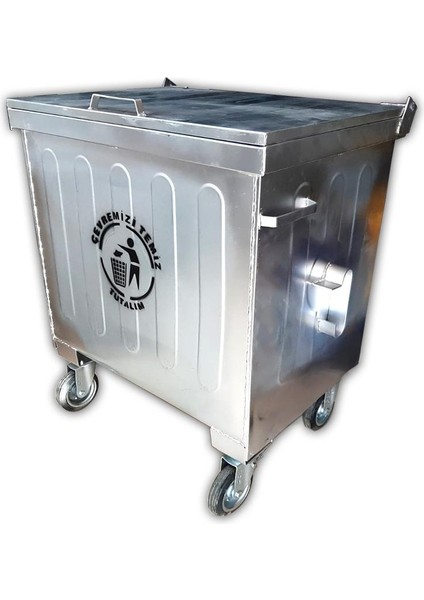 Çevre Endüstri 400LT Galvaniz Metal Çöpkonteyner