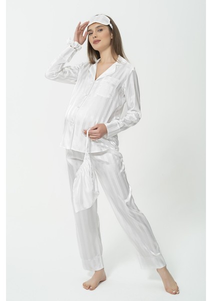 5'li Jakarlı Uzun Kol Hamile Pijama Takımı fiyatları