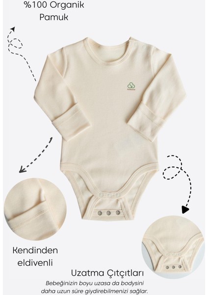 Organik New Basic Uzayan Uzun Kol Body Natural