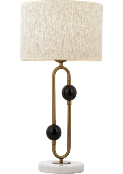 Avonnı ML-9138-1BSA Eskitme Kaplama Masa Lambası E27 Metal Kumaş 40CM