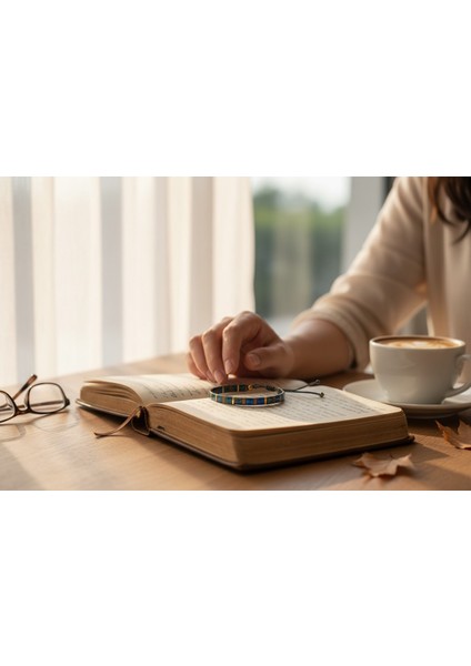 Tila Boncuklu Lacivert–altın–antik Sarı Unisex Ayarlanabilir El Yapımı Bileklik