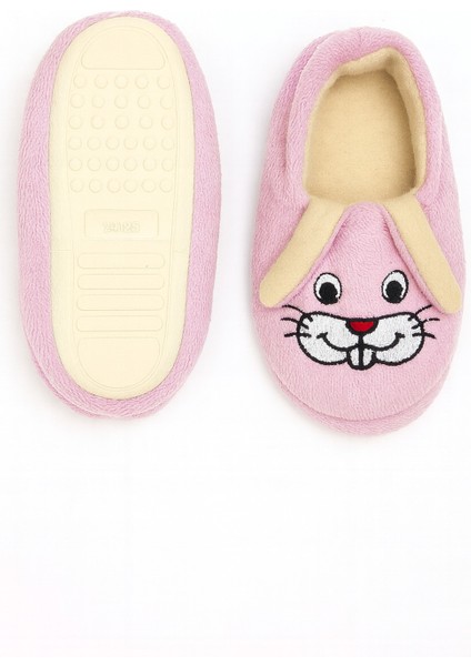 Tavşan Nakışlı, Sevimli, Kreş Ayakkabısı, Panduf, Ev Ayakkabısı, Kaymaz Tabanlı ve Pofuduk