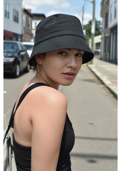 UV Güneş Koruma Kova Şapka Hafif Katlanabilir Çapraz Outdoor Siyah Plaj Deniz Bucket Balıkçı Şapkası