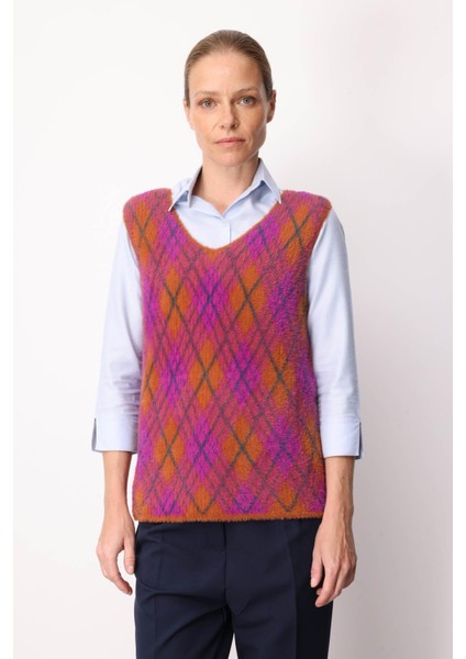 Kadın Baklava Desenli Süveter 7