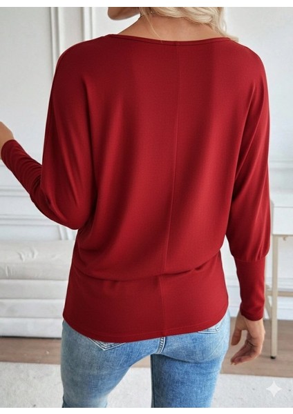 Ulak Handmader Kadın Uzun Kollu Yuvarlak Yaka Incili Viskon Bluz modelleri