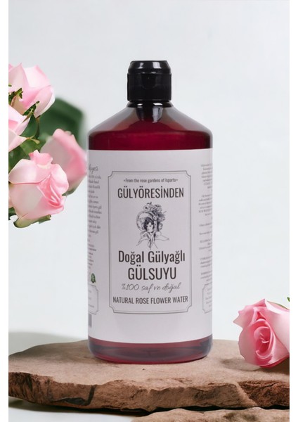 Doğal Gülyağlı Gülsuyu 1000 ml - Geleneksel Damıtmanın En Saf Hali
