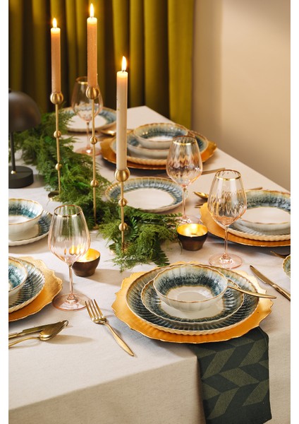 Bone Luz Form 24 Parça 6 Kişilik Yemek Takımı Okyanus modelleri