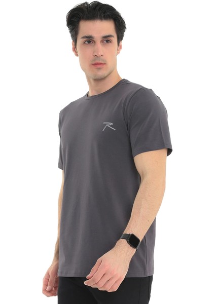 %100 Pamuk T-Shirt Gravıs Antrasit modelleri