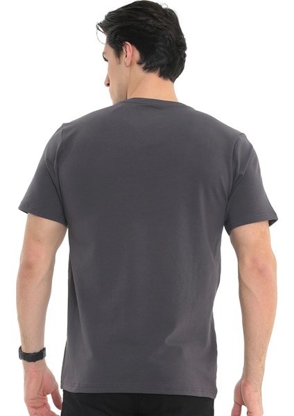 %100 Pamuk T-Shirt Gravıs Antrasit fırsatları