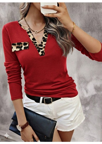 Ulak Handmader Kadın Uzun Kollu V Yakalı Kaşkorse Bluz fırsatları