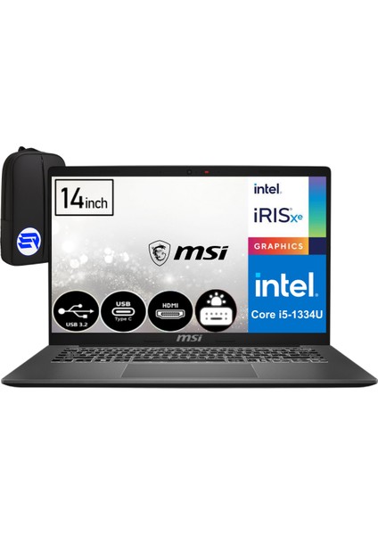 Modern 14 F13MG-429XTREP1 Intel Core I5-1334U 24GB Ram 512GB SSD Iris Xe Graphics 14" Full Hd WIN11 Pro + Elektropasaj Çanta
