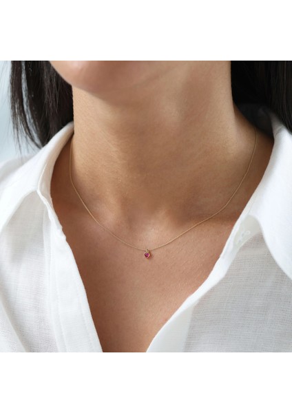 Nisera Pink Love Minimal Altın Kolye fiyatları