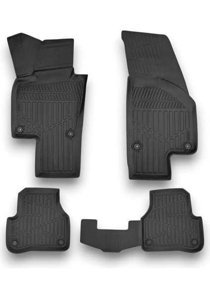 Skoda Superb (B6) 2008–2014 Için Havuzlu Paspas, Yüksek Kenarlı, Esnek, Araca Özel, Kokusuz, Oto Paspas