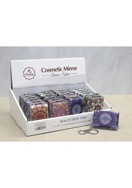 Taşlı El Aynası Anahtarlık Model 5