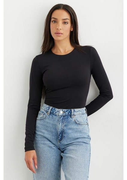 Ulak Handmader Kadın Uzun Kollu Bisiklet Yaka Süprem Bluz indirimleri