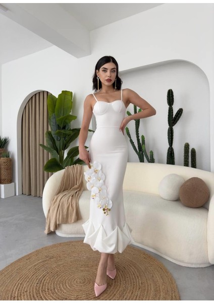 Ulak Handmader Dominic Eteği Büzgülü Midi Boy Elbise fiyatları