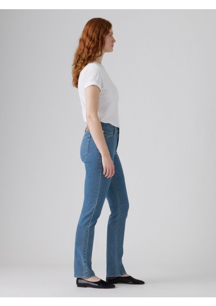 724 High Rise Straight Rollıng Rıver Kadın Mavi Jean Kot Pantolon 18883-0397 fiyatları