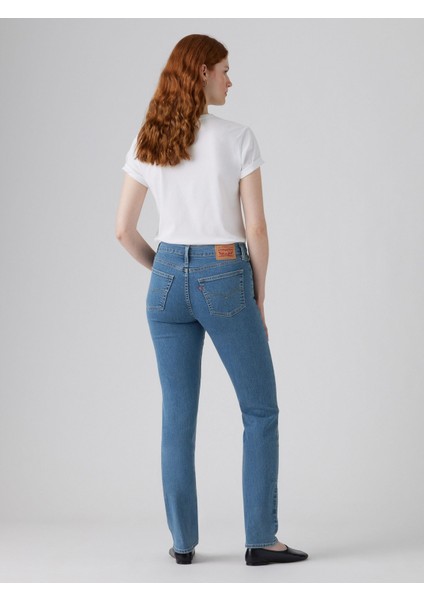 724 High Rise Straight Rollıng Rıver Kadın Mavi Jean Kot Pantolon 18883-0397 modelleri
