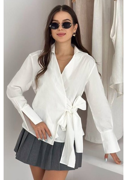Kadın Fiyonk Detaylı Bağlamalı Gömlek – Chic Bow fiyatları