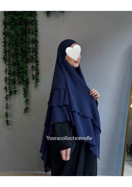 Tesettür Sufle Şifon Uzun Boy