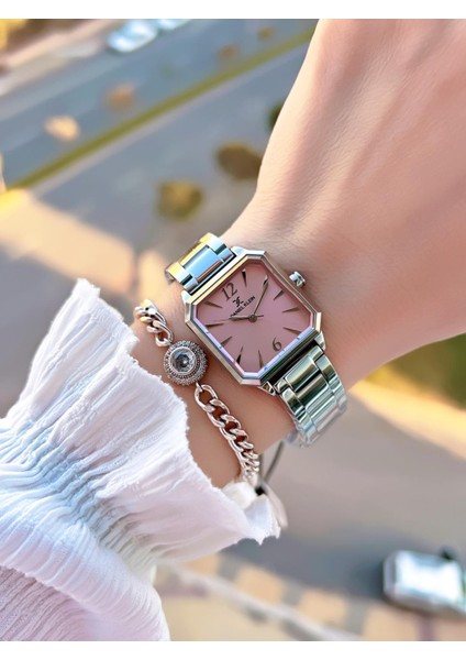 Çelik Kordon 30 mt Suya Dayanıklı Kadın Kol Saati+Bileklik BYN.14090.2 fiyatları