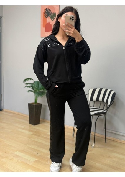 Ulak Handmader Kadın Iki Iplik Kumaş Pul ve Fermuar Detaylı Ikili Takım fırsatları