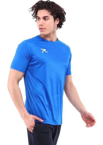 Unisex Dijital Baskılı T-Shirt Justa Mavi