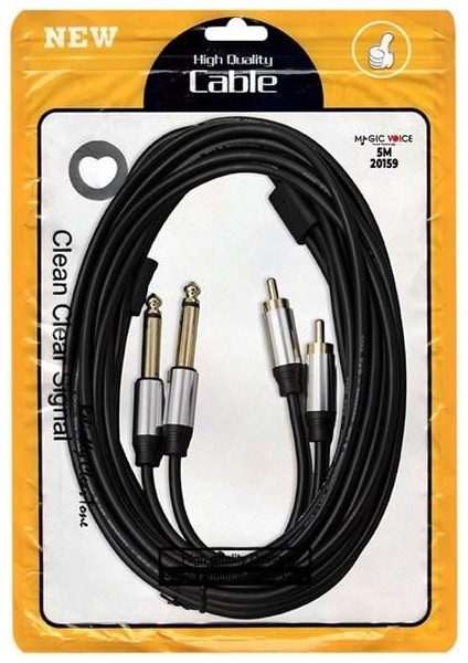 LD398 2x 6.3 mm Mono Erkek - 2x Rca Erkek 5 Metre Kablo fiyatları