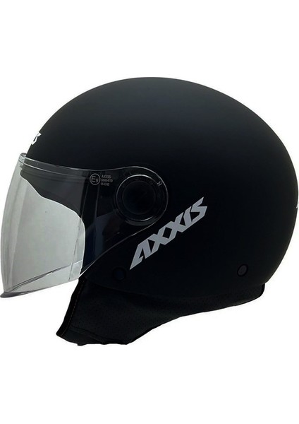 Axxıs Square S Solid A1 Matt Black Yarım Motosiklet Kaskı fırsatları