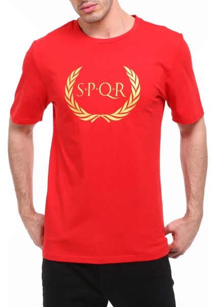 Spqr %100 Pamuk T-Shirt Ares Kırmızı fiyatları