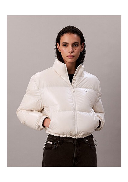 Kadın Beyaz Puffer Mont