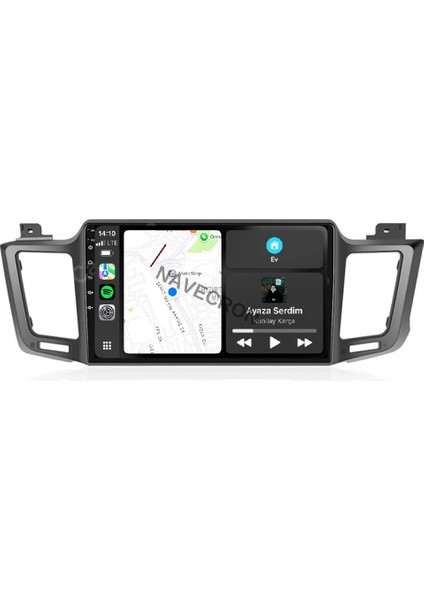 Toyota Rav4 2013-18 10" Uyumlu Android Multimedia Gerçek 4/64 Kablosuz Carplay Geri Görüş Kameralı