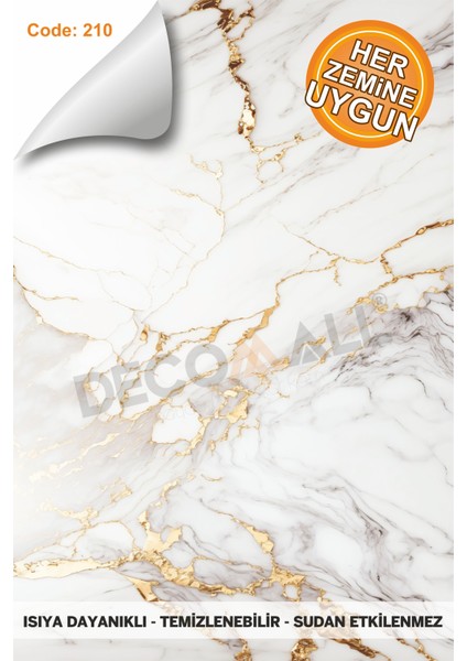 Suya Dayanıklı Mutfak Banyo Zemin Fayans Yapışkanlı Folyo Kaplama Laminasyonlu Code 210