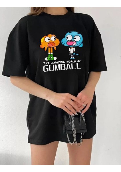 Ulak Handmader Bisiklet Yaka Baskılı Oversize T-Shirt - Siyah fiyatları