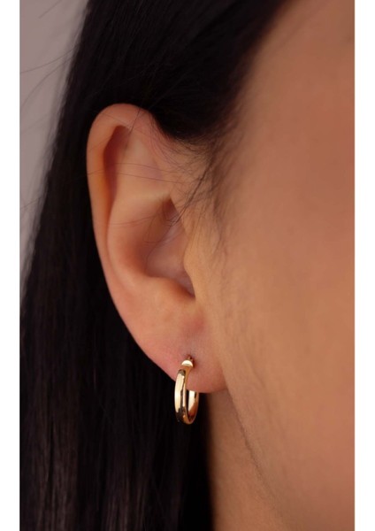 14 Ayar Altın Bombe Halka Küpe Orta fiyatları